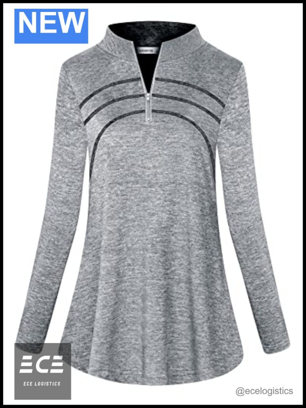 Womens Long Sleeve Workout Top Half Zip Pullover Loose Fit Activewear Golf Gym